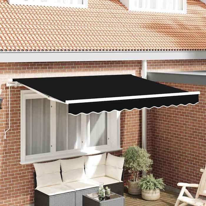 Toile de rechange pour store banne Noir 300 x 250 cm Toile-Mothinessto10070