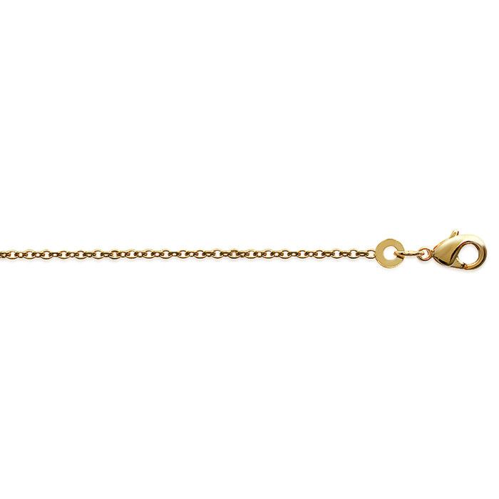 Chaîne sautoir - BRILLAXIS - 70 cm - Plaqué or - Maille forçat - Jaune