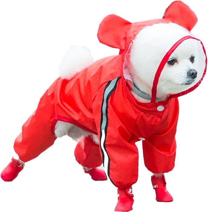 Meilleurs prix pour Imperméable à capuche pour chien imperméable et léger respirant idéal pour les chiots