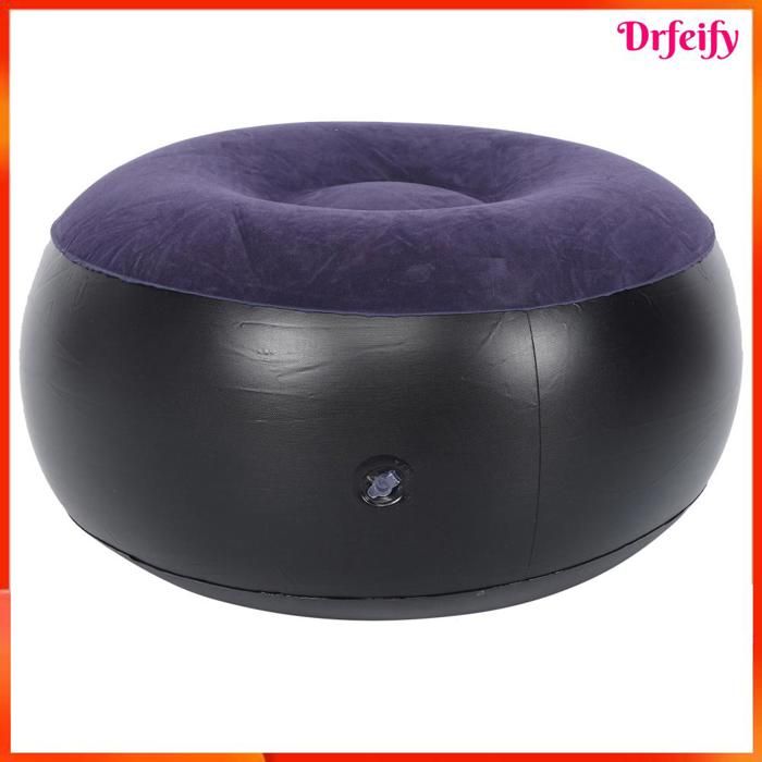 Tabouret gonflable pliable - AKOZON - Multifonction - Portable - Repose-pieds - Violet