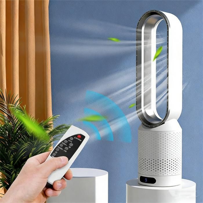 Ventilateur tour sans pales refroidisseur debout ventilateurs tour sans feuilles télécommande ventilateur électrique 8 vitesses - Pimpimsky