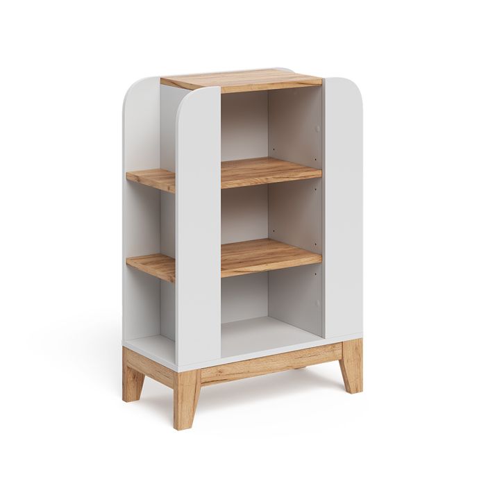 Bibliothèque enfant Malia 60x88cm avec 9 compartiments Blanc/Chêne Artisan Vitalispa 60585
