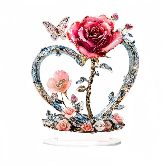 Figurine en acrylique 20×16 8cm une pièce décorative élégante convenant aussi bien quotidien quaux mariages Figurine en acrylique