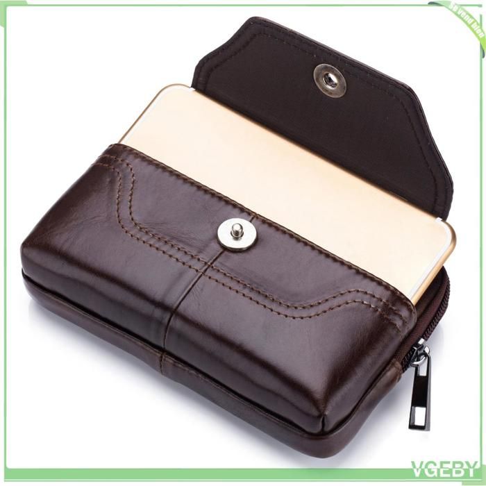 Pochette de ceinture (sac banane) - FAFEICY - Modèle 04 - Cuir de vache - Boucle ceinture - Compartiment zippé