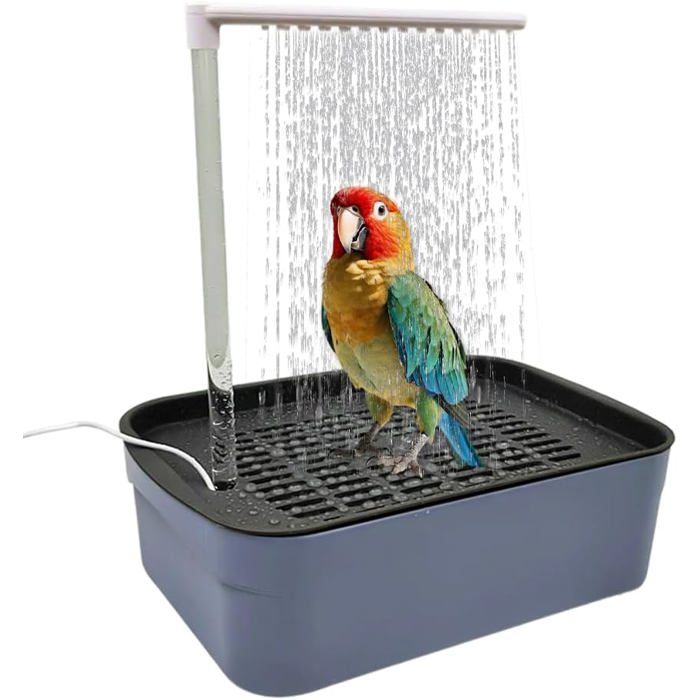 Douche Automatique Pour Oiseaux Avec Circulation D Eau Bain Pour Cage Et Fontaine Facile Installer Pour Calopsittes Inséparables