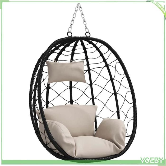Chaise suspendue (chaise œuf) - FAFEICY - 42003846 - Taupe - Polyrotin - Pliable & ergonomique