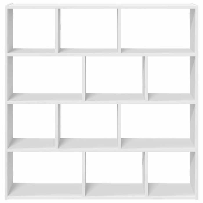 MEUBLE DE SEJOUR Blanc - MODE Étagère cube murale - 12 compartiments - blanc bois dingénierie Nettoyer facile_09_5330