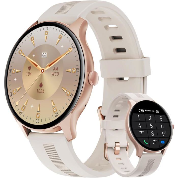 Montre Connectée Homme Repondre Appel Smartwatch Ronde 138 Pouces Podometre Cardiofréquencemètre Oxymetre Montre Sport Étan[MB502]