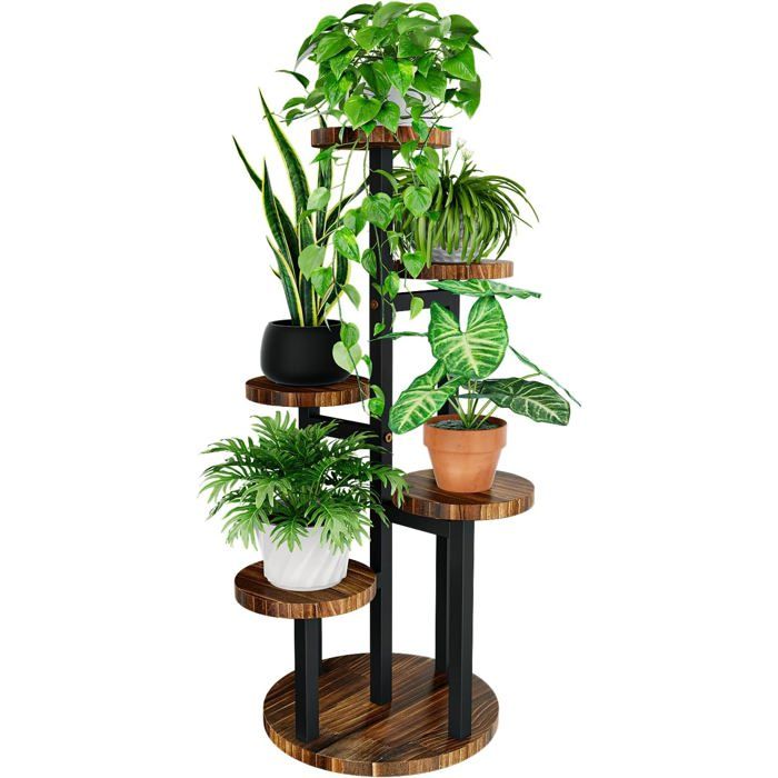 Étagère dangle en métal pour plantes - 5 niveaux - Idéale pour intérieur terrasse jardin balcon salon et chambre