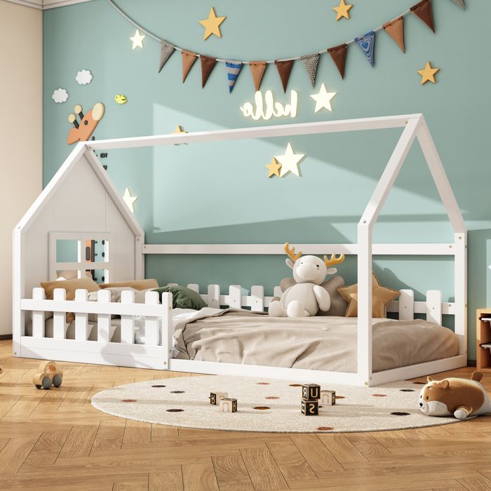 Lit cabane enfant 90x200cm - Becag - Lit cabane pour