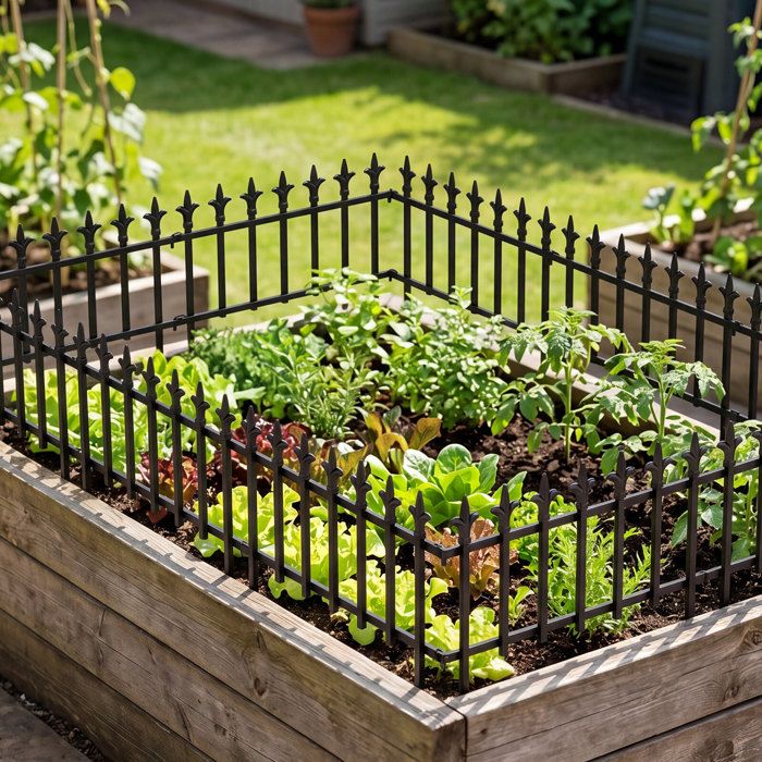 9/18 ft clôture de jardin métal sans creuser bordure de pelouse pour protéger fleurs et plantes