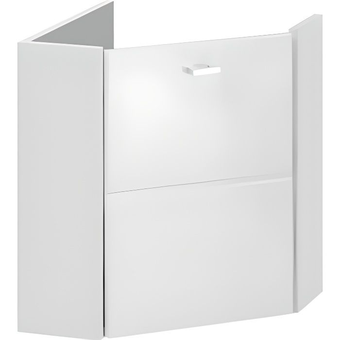 Meuble Sous Lavabo Profondeur 40 Cm Meuble Sous Vasque Mural D Angle 40 X 40 X 46 Cm Finka White