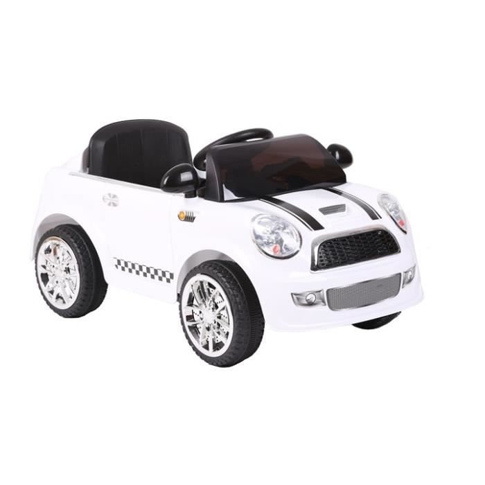 Mini Uno 6v Blanc Voiture Electrique Pour Enfant Avec Batterie 6v Et Telecommande Cdiscount Jeux Jouets