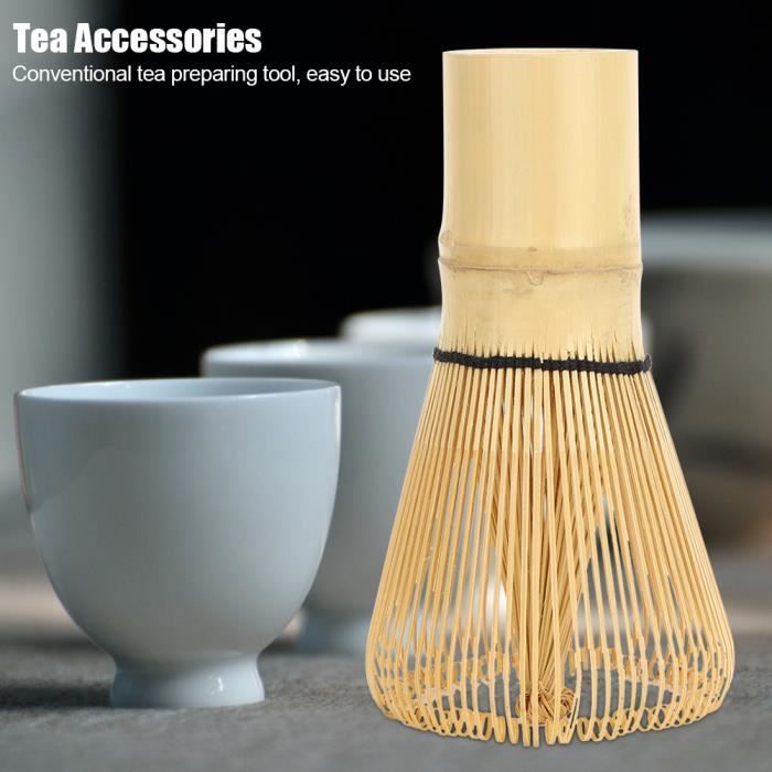 Fouet à Thé Matcha En Bambou - Ensemble De 3 Pièces, Pour Cérémonie Du Thé Et Préparation Du Matcha