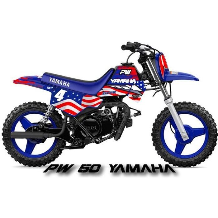 KIT Deco Motocross Yamaha DT 50 Comics Bleu 2003 /à 2020