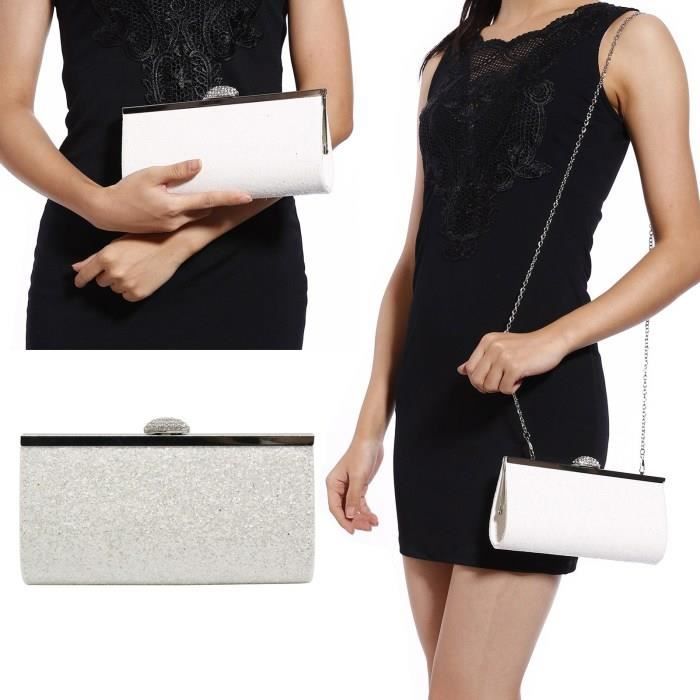Pochette cérémonie mariage blanche store