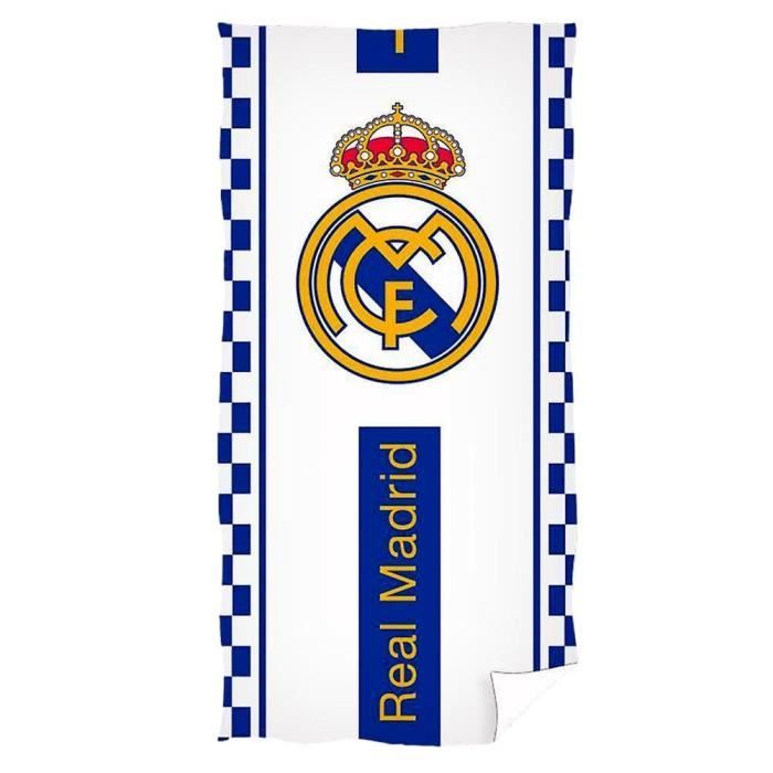 Drap de Plage Serviette de Bain Coton Real Madrid Club Hazard Modric Benzema 