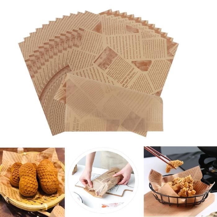 Papier Cuisson Rond 200 Feuilles Ø33cm - Antiadhésif, Réutilisable & Écologique | Pour Four & Friteuse