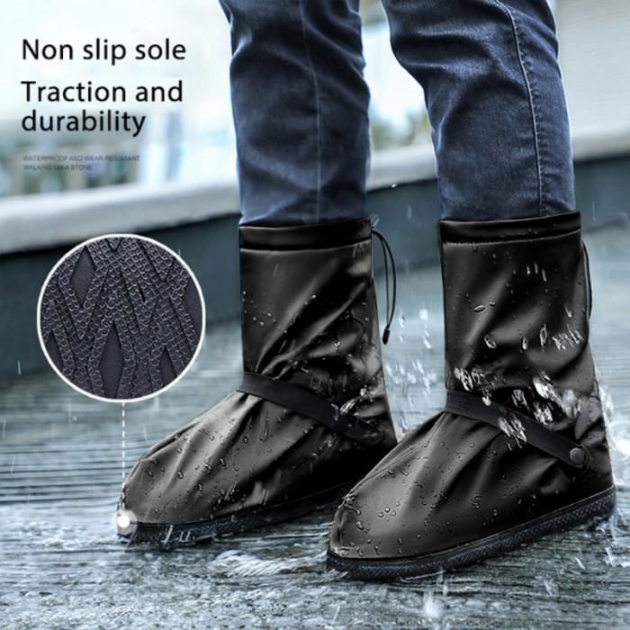 Housse de protection salon de jardin,Couvre-chaussures de pluie  imperméables et réutilisables,couvre-bottes de - Black-XL[E9]