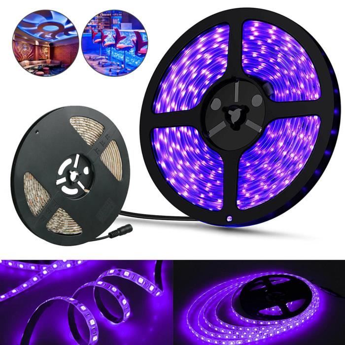 Lumière Noire Soirée Fluo Onforu Kit De 10M UV Ruban LED, Bande LED Lumière Noire, 12 V Bandeau LED Lumière Violette, Eclairage Ambiance Pour Halloween, DJ Soirée, Disco, Body Painting, Peinture Fluo