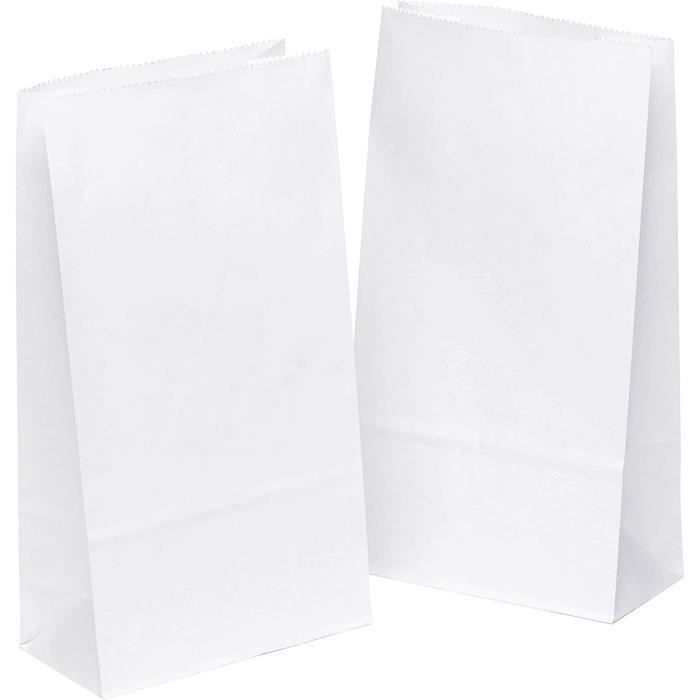 Vandicka 100 Sachets Papier Kraft Alimentaire 24x13x8 Cm + 500 Autocollants "Fait Maison Avec Amour" – Sacs Cadeaux Éco-responsables