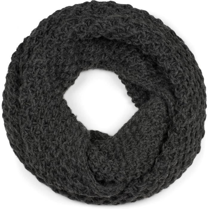Foulard Femme Chic StyleBREAKER Écharpe Loop En Maille Avec Un Motif Tricoté épais, Foulard Tube En Maille Grossière Unie, Unisexe 01018157, Couleur:Bleu Dès 22,95 € - Sur Cheche Homme
