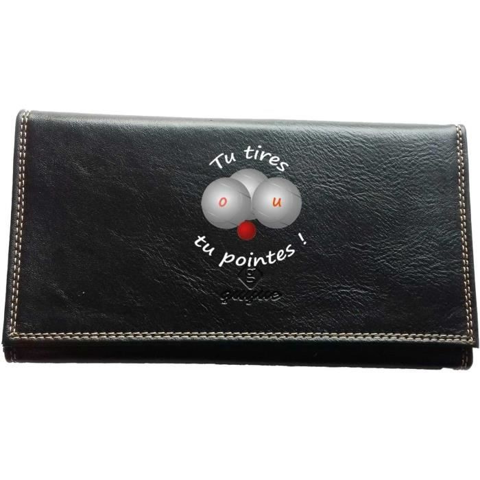 Porte Chéquier Tout En Un En Simili Cuir Pour Femme - Compagnon Pratique Noir - Syl'la