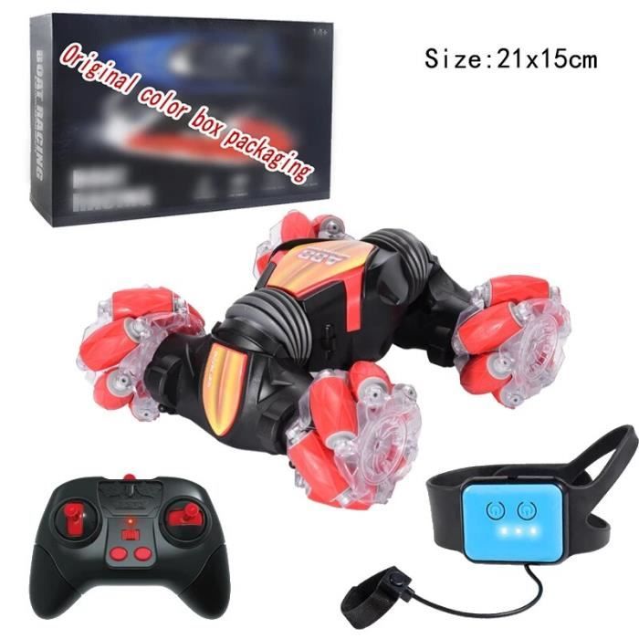 Voiture Télécommandée Gestuelle Ltteaoy - 2,4 GHz, 360° Flips, Lumière Et Musique - Pour Enfants 6-12 Ans (Rose)