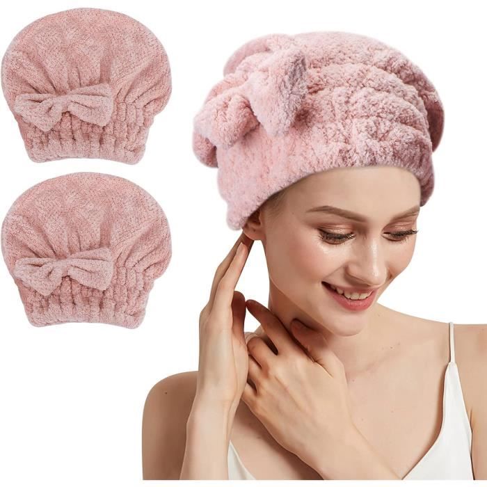 Lot De 2 Serviettes À Cheveux En Microfibre-Séchage Rapide-Super