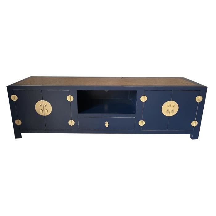 Meuble TV - Fine Asianliving - Chinois - Bleu Nuit - 190x56x56cm - Ethnique