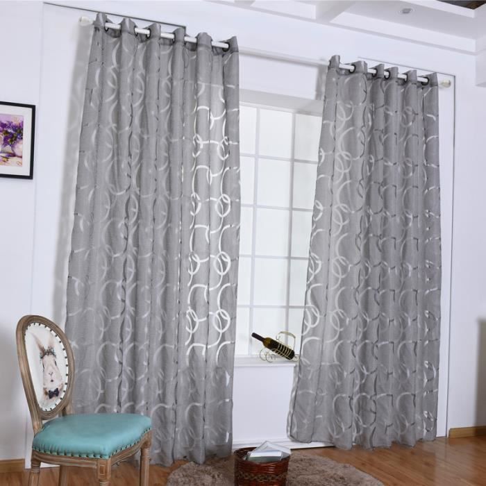 rideau pour salon gris