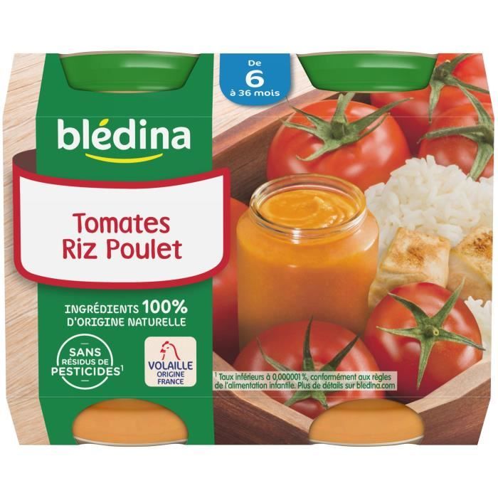 Bledina Petits Pots Tomates Riz Et Poulet 2x200 G Des 6 Mois Achat Vente Plats Cuisines Bledina Petits Pots Tomates Riz Et Poulet 2x200 G Des 6 Mois Soldes Cdiscount
