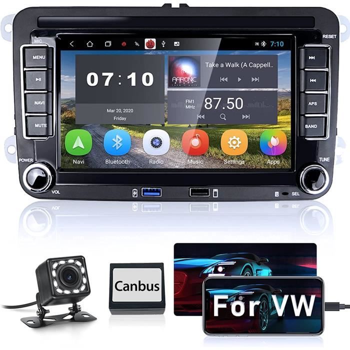 Autoradio Bluetooth Android 2 Din pour VW Golf GPS 7 Pouces Main Libre Poste  Radio Voiture Autoradios Double Din Car Audio [178] - Cdiscount Auto