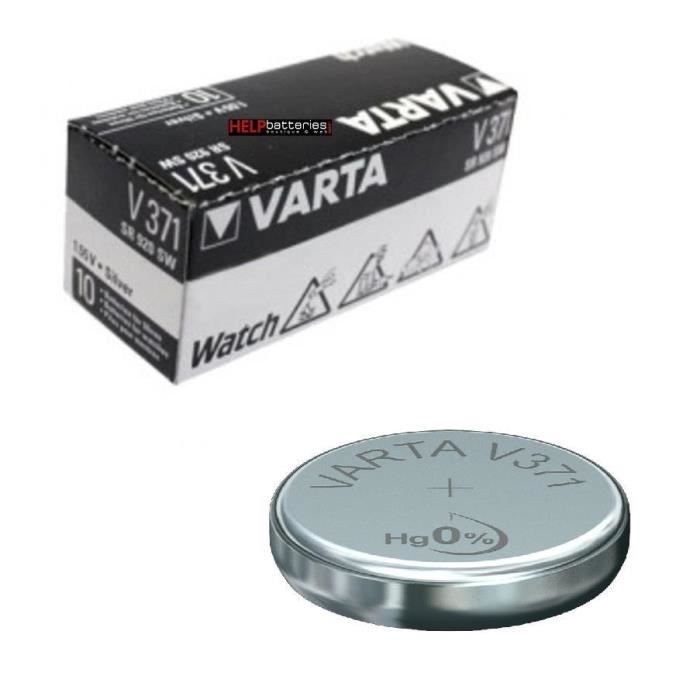 Piles de montres pour Piles et chargeurs Varta V371 sr920sw sr69
