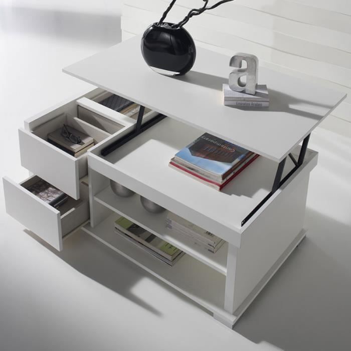 Table Basse Relevable Design Blanche Garonne Achat Vente Table