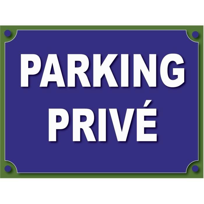 Panneau parking privé - Cdiscount