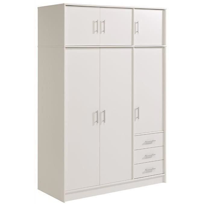 Armoire Multi Rangement 195 Cm Pour Chambre Adulte En Panneaux De