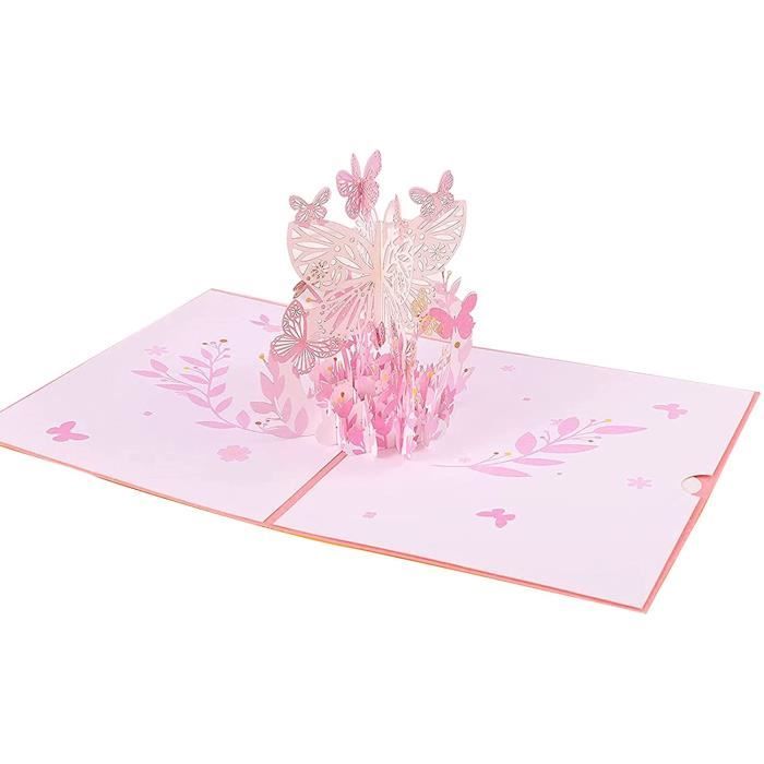 Carte De Vœux Pop-up 3D Pour La Fête Des Mères Et Un Anniversaire Avec