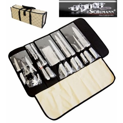 Pochette Couteaux 12 Pieces Inox Pro Schumann Achat Vente Couteau De Cuisine Pochette Couteaux 12 Pieces Cdiscount
