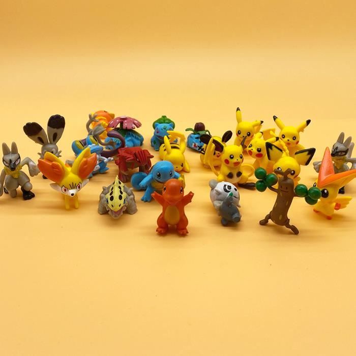 24 pc figurines pokemon pikachu gacha décoration de poupée