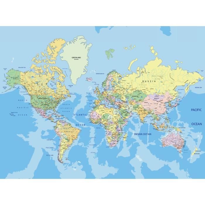 Poster Mural Carte Du Monde Xxl