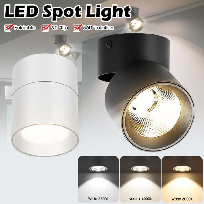 Spot LED Plafond Monté Surface Spot De Plafond À Led Monté En Surface Downlight Plafonnier Circulaire éclairage Cuisine Couloir