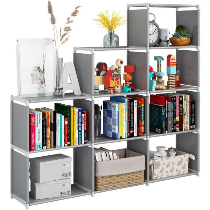 Bibliothèque Étagère VASAGLE 8 Compartiments - Blanc Nuage 128,9x65,1x30 Cm - Rangement Salon/Bureau