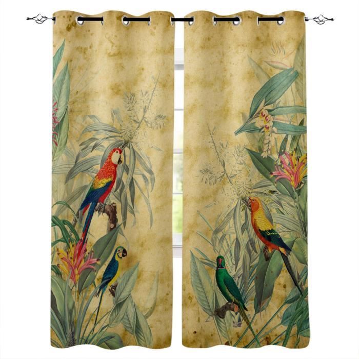 SUPERDANT Rideaux Cantonnières De Fenêtre Brodés De Fleurs Branche De