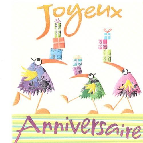 Carte Joyeux Anniversaire 3 Oiseaux Achat Vente Carte Correspondance Carte Joyeux Anniversaire 3 Cdiscount