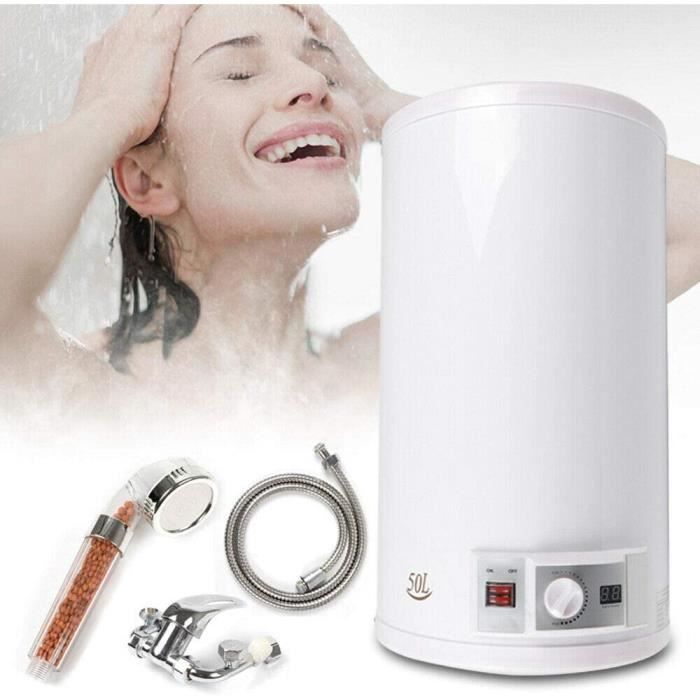 Vertical Chauffe-eau électrique 80 l Chauffe-eau électrique Chauffe-eau électrique 2000 W avec écran LED 30-75 °C Vertical Chauffe-eau électrique 80 l Chauffe-eau électrique Chauffe-eau électrique 2000 W avec écran LED 30-75 °C