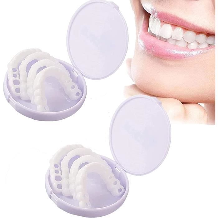 Kits De Blanchiment Des Dents - Lot 4 Couvre-dents Supérieures Inférieures Prothèses Dentaire Confortable Adultes