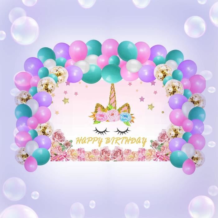 Ballon Decoration Anniversaire Licorne Fille Jouet Kit Deco Enfant Cadeau Arche 18 10 Ans Chiffre Toile De Fond Banderole Pour 6 8 Cdiscount Maison