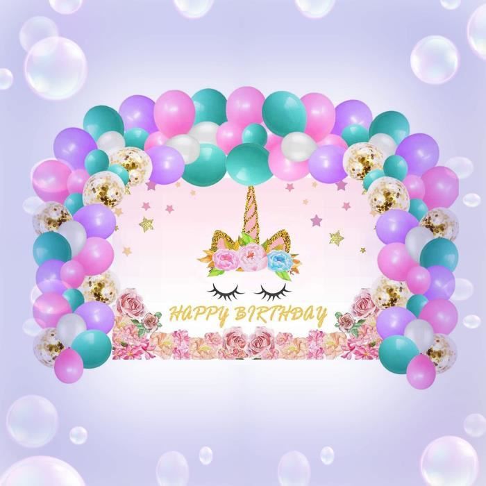 Décorations Anniversaire Licorne - Déco de Fête - Kit 25 Inclus