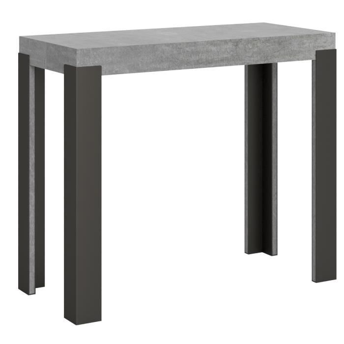 Console Extensible 90x48/204 Cm Effet Bois Noyer Basic Small Maisons Du Monde